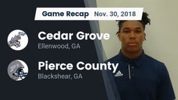 Recap: Cedar Grove  vs. Pierce County  2018