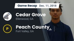 Recap: Cedar Grove  vs. Peach County  2018