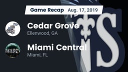 Recap: Cedar Grove  vs. Miami Central  2019