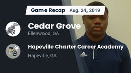 Recap: Cedar Grove  vs. Hapeville Charter Career Academy 2019
