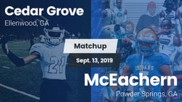 Matchup: Cedar Grove vs. McEachern  2019