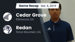 Recap: Cedar Grove  vs. Redan  2019