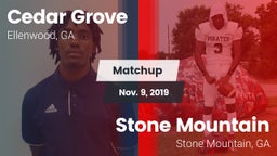Matchup: Cedar Grove vs. Stone Mountain   2019