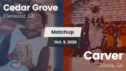 Matchup: Cedar Grove vs. Carver  2020