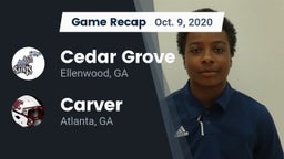 Recap: Cedar Grove  vs. Carver  2020