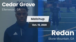 Matchup: Cedar Grove vs. Redan  2020