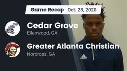 Recap: Cedar Grove  vs. Greater Atlanta Christian  2020