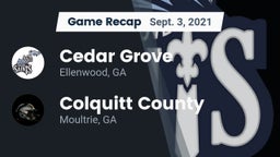 Recap: Cedar Grove  vs. Colquitt County  2021