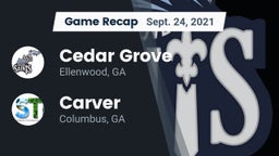 Recap: Cedar Grove  vs. Carver  2021