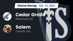 Recap: Cedar Grove  vs. Salem  2021