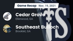 Recap: Cedar Grove  vs. Southeast Bulloch  2021