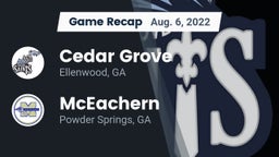 Recap: Cedar Grove  vs. McEachern  2022