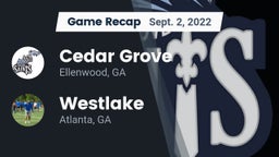 Recap: Cedar Grove  vs. Westlake  2022