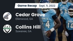Recap: Cedar Grove  vs. Collins Hill  2022