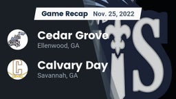 Recap: Cedar Grove  vs. Calvary Day  2022