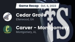 Recap: Cedar Grove  vs. Carver  - Montgomery 2023