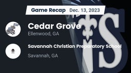 Recap: Cedar Grove  vs. Savannah Christian Preparatory School 2023