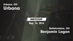 Matchup: Urbana vs. Benjamin Logan  2016
