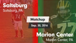 Matchup: Saltsburg vs. Marion Center  2016