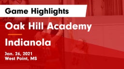 Oak Hill Academy  vs Indianola Game Highlights - Jan. 26, 2021