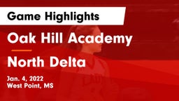 Oak Hill Academy  vs North Delta  Game Highlights - Jan. 4, 2022