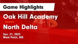 Oak Hill Academy  vs North Delta Game Highlights - Jan. 21, 2022