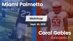 Matchup: Palmetto vs. Coral Gables  2018
