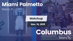 Matchup: Palmetto vs. Columbus  2018