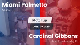 Matchup: Palmetto vs. Cardinal Gibbons  2019