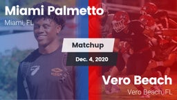 Matchup: Palmetto vs. Vero Beach  2020