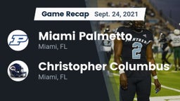 Recap: Miami Palmetto  vs. Christopher Columbus  2021