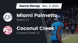 Recap: Miami Palmetto  vs. Coconut Creek  2022