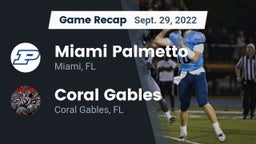 Recap: Miami Palmetto  vs. Coral Gables  2022