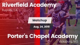 Matchup: Riverfield Academy vs. Porter's Chapel Academy  2018