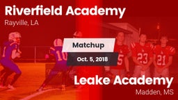 Matchup: Riverfield Academy vs. Leake Academy  2018