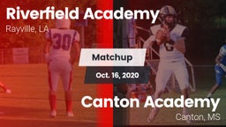 Matchup: Riverfield Academy vs. Canton Academy  2020