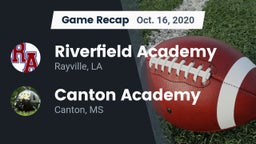 Recap: Riverfield Academy  vs. Canton Academy  2020