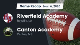 Recap: Riverfield Academy  vs. Canton Academy  2020