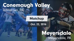 Matchup: Conemaugh Valley vs. Meyersdale  2016