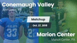 Matchup: Conemaugh Valley vs. Marion Center  2018