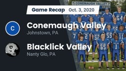 Recap: Conemaugh Valley  vs. Blacklick Valley  2020