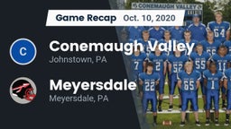 Recap: Conemaugh Valley  vs. Meyersdale  2020