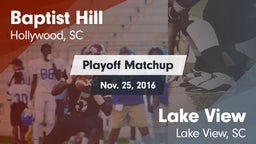 Matchup: Baptist Hill vs. Lake View  2016