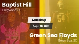 Matchup: Baptist Hill vs. Green Sea Floyds  2018