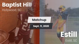 Matchup: Baptist Hill vs. Estill  2020