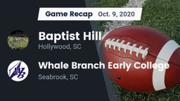 Recap: Baptist Hill  vs. Whale Branch Early College  2020