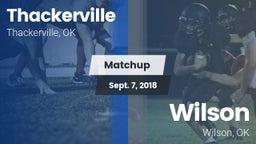 Matchup: Thackerville vs. Wilson  2018