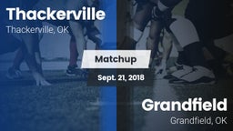 Matchup: Thackerville vs. Grandfield  2018