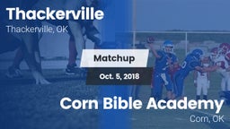 Matchup: Thackerville vs. Corn Bible Academy  2018
