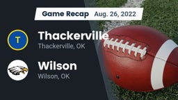 Recap: Thackerville  vs. Wilson  2022